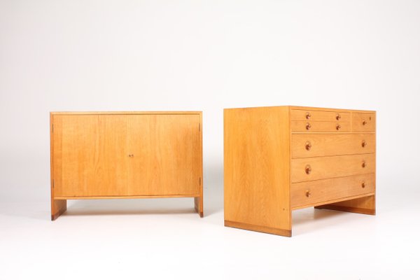 Mid Century Oak Dressers By Hans J Wegner For Ry Furniture 1950s