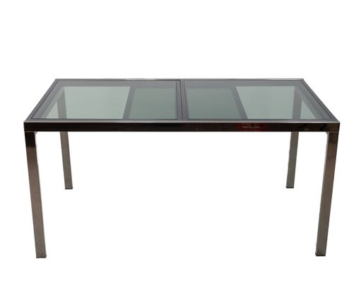 Smoked Glass Extendable Dining Table by Zambia Black Glass Dining Table With 6