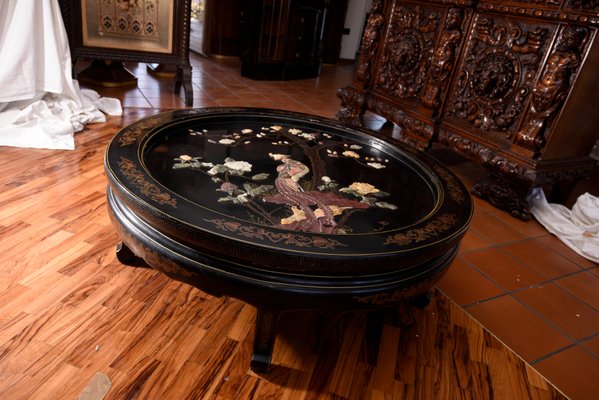 Ebonized Wood Coffee Table 1950s For Sale At Pamono