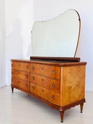 Burr Mirrored Dresser 1950s For Sale At Pamono