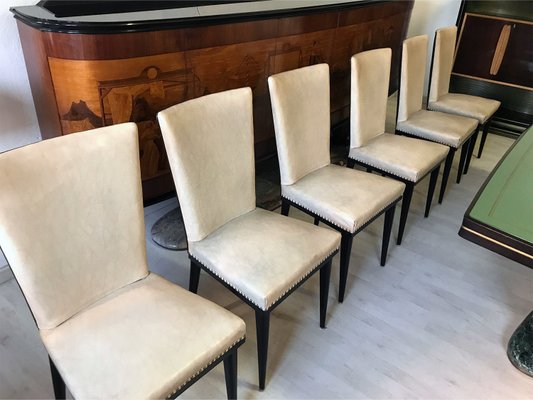 Mid Century Italian Rosewood Dining Table Chairs Set By Vittorio Di 1950s Of 8 Mid Century Italian Rosewood Dining Table Chairs Set By Vittorio Di 1950s Of 8