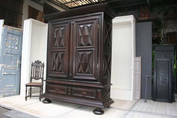 Large Antique French Louis Xiii Walnut, French Armoire Furniture