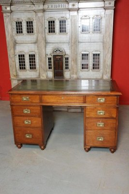 Antique Mahogany Campaign Desk For Sale At Pamono