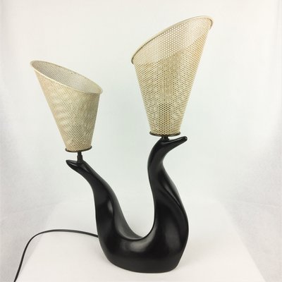 black ceramic table lamp