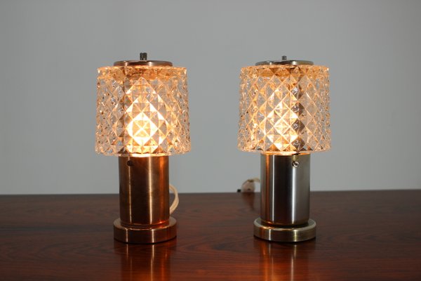Small Table Lamps From Kamenický Šenov, Set Of 2 Small Table Lamps