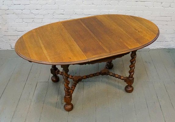 French Oak Dining Table 1930s For, Antique Oak Circular Dining Table