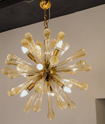 gold mid century chandelier