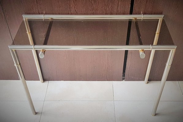 Nickel clearance console table