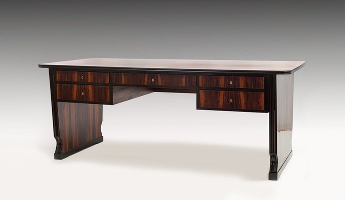 Large Art Deco Rosewood Desk 1930s For Sale At Pamono