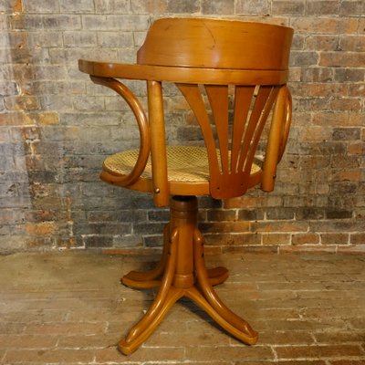 Rattan Swivel Desk Chair 1970s For Sale At Pamono