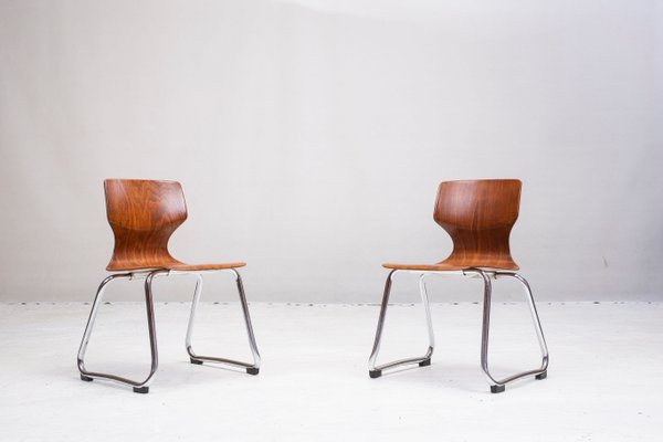 Design by Adam Stegner 1970/'s 1 of 5 Mid Century Dining Chairs by Flototto for Children Chair for Children Flototto Chair
