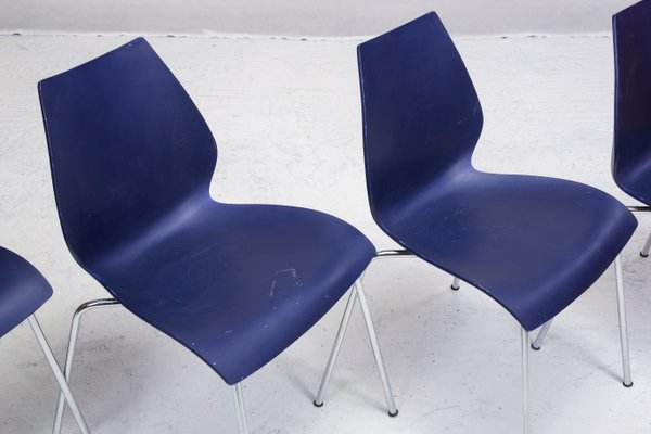 Sedie da pranzo bianche di Vico Magistretti per Kartell, anni '80, set di 4 Sedie da pranzo bianche di Vico Magistretti per Kartell, anni '80, set di 4