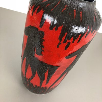 Scheurich Horse XL Fat Lava 馬 花瓶 西ドイツ 大型 Vintage Fat Lava Model 517-45 Horse Vase from Scheurich for sale