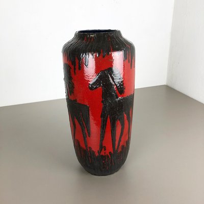 Vintage Fat Lava Model 517-45 Horse Vase from Scheurich for sale
