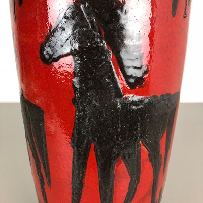 Vintage Fat Lava Model 517-45 Horse Vase from Scheurich for sale