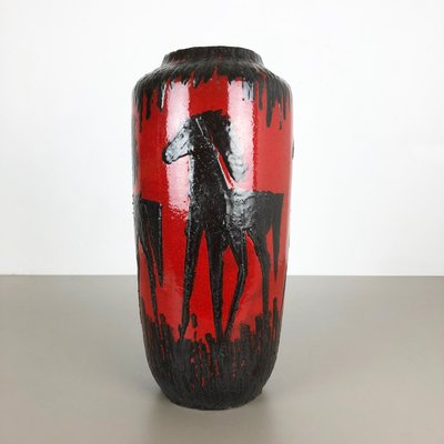 Scheurich Horse XL Fat Lava 馬 花瓶 西ドイツ 大型 西ドイツ ヴィンテージ シューリッヒ ベース ファットラヴァ 花瓶
