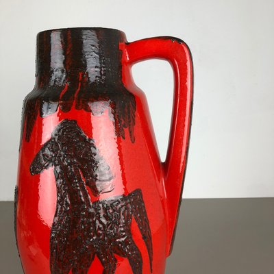 Large Vintage Fat Lava Model 270-53 Horse Vase from Scheurich for
