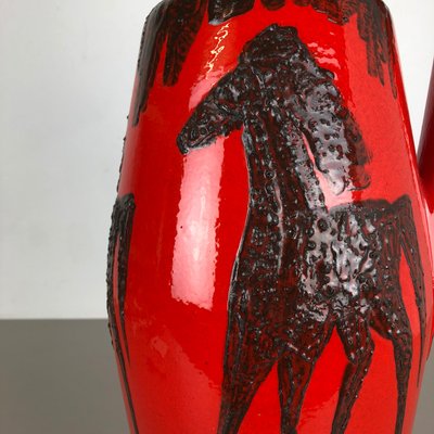 Large Vintage Fat Lava Model 270-53 Horse Vase from Scheurich for