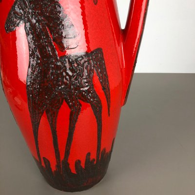 Large Vintage Fat Lava Model 270-53 Horse Vase from Scheurich for