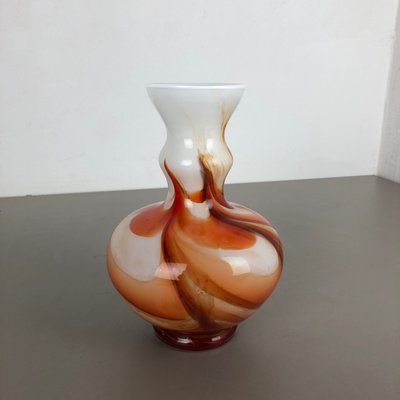 Vintage Italian Pop Art Glass Vase From Opaline Florence For Sale