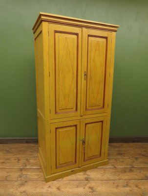 Antique French Painted Pine Cupboard For Sale At Pamono