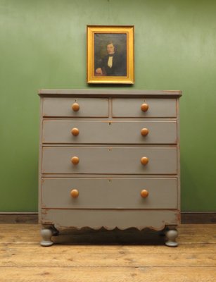 Antique Gray Bow Front Dresser For Sale At Pamono