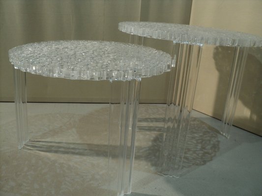 Kartell T-Table Crystal Height: 36 cm