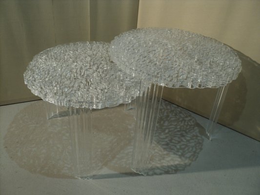 Kartell T-Table Crystal Height: 36 cm