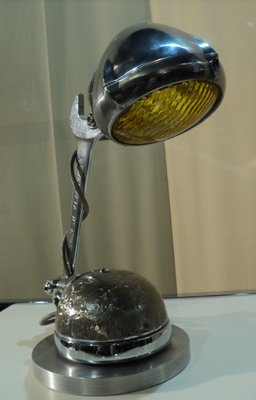 Vintage Motorcycle Headlight Table Lamp From Harley Davidson For