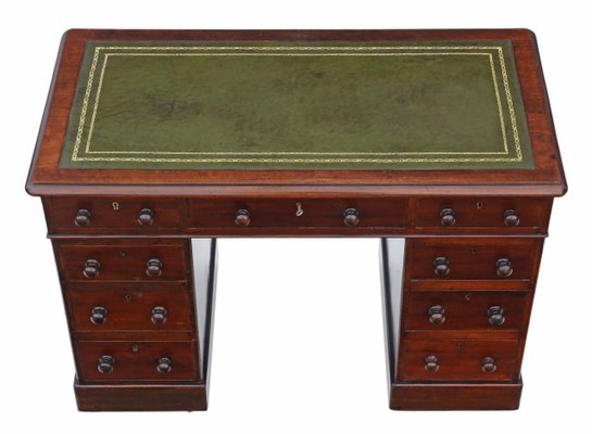 Antique Victorian Mahogany Desk For, Antique Mahogany Desk With Drawers