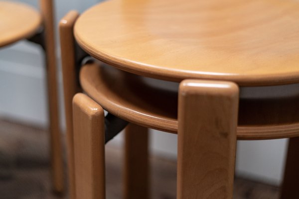 4x 70er Jahre Stuhl Dining Chair Stapelstuhl Bruno Rey für Kusch Co Design 70s 