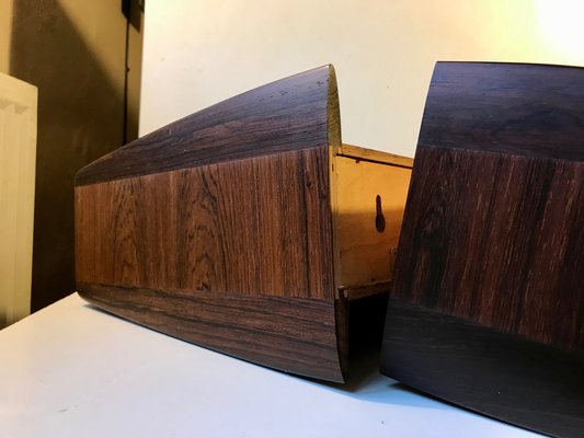 Danish Rosewood Floating Nightstands By Melvin Mikkelsen For Melvin Mikkelsen 1960s Set Of 2 For Sale At Pamono