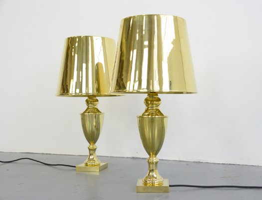 Brass Table Lamps 1930s Set Of, Fisherman Table Lamp