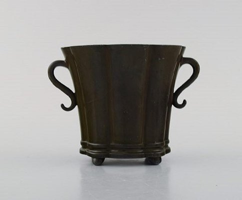 Art Deco Metal Vases By Just Andersen 1940s Set Of 3 For Sale At