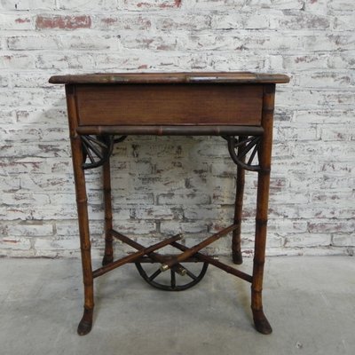 Antique Bamboo Side Table For Sale At Pamono