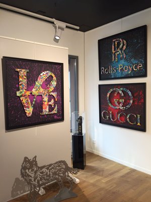 Gucci Mixed Media Artwork by Aiiroh for sale at Pamono Gucci Mixed Media Artwork by Aiiroh for sale at Pamono