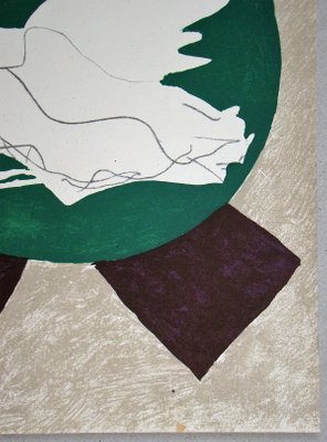 Georges Braque Oiseau Sur Fond X 1958 Original Lithograph
