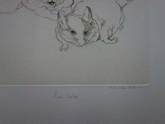 Les Rats Engraving By Cecile Reims For Sale At Pamono