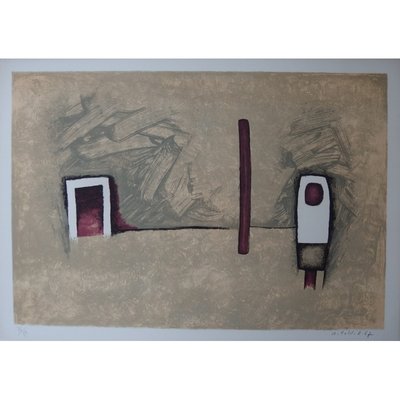 From The Edge Of The Door Lithograph By Witold Leszek Kaczanowski