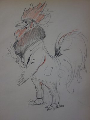 Monsieur Le Coq Drawing By Georges Conrad For Sale At Pamono Monsieur Le Coq Drawing By Georges Conrad For Sale At Pamono
