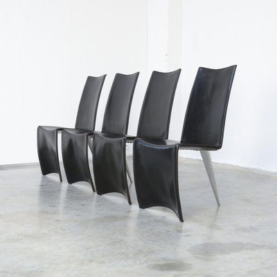 Dining Chairs by Philippe Starck for Driade, 1980s, Set of 4 Dining Chairs by Philippe Starck for Driade, 1980s, Set of 4