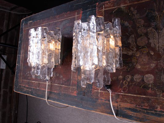 Ice Glass Chandelier by J.T. Kalmar for Kalmar, 1960s Ice Glass Chandelier by J.T. Kalmar for Kalmar, 1960s