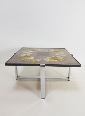 Chromed Metal And Ceramic Tile Coffee Table By Juliette Belarti For Belarti 1960s For Sale At Pamono
