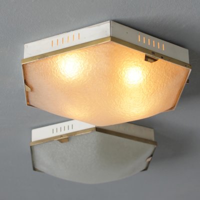 Hexagonal Ceiling Lamps From Stilnovo 1950s Set Of 2 For Sale At