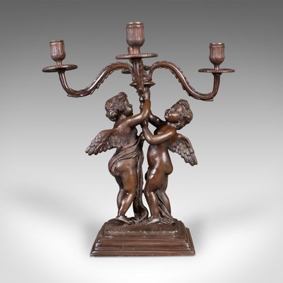 Bronze Victorian Style Candleholder, 1960s