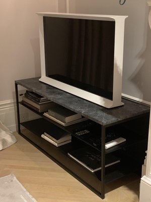 Marble Eros Tv Console Table, Tv Console Table With Bookshelves