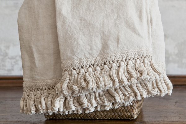 Honesto Ocho Joseph Banks Linen Bath Towels With Short Fringe by Once Milano, Set of 2 for sale at  Pamono