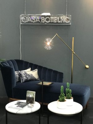Black Ebony Velvet Blue Notte Aphrodite Chaise Lounge By Casa Botelho For Sale At Pamono