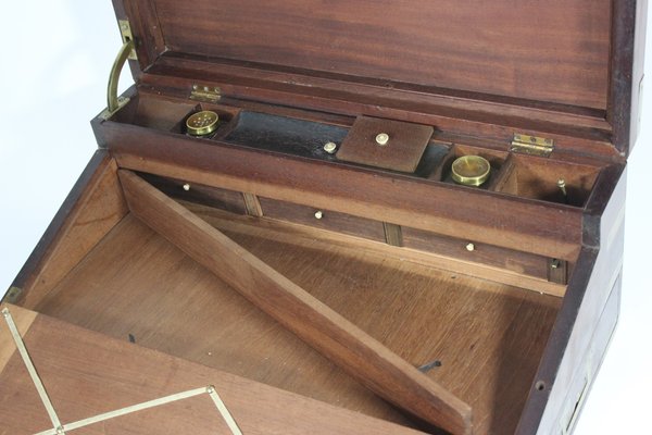 Antique English Mahogany Ship Captain S Writing Box For Sale At Pamono