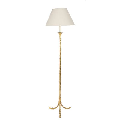 Vintage French Brass Floor Lamp From, Antique French Brass Floor Lamp
